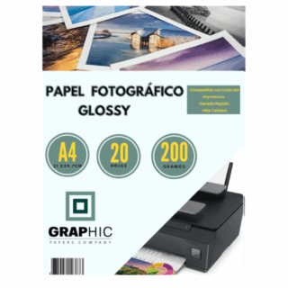 Papel Fotográfico Glossy 200gr 20 Hojas GPC