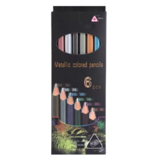 Lápices De Colores Jumbo Metalizado 6und Tonghe