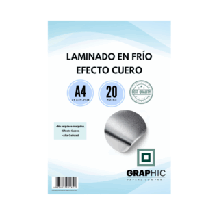Laminado en Frio Efecto Cuero 20 Hojas A4 Gpc