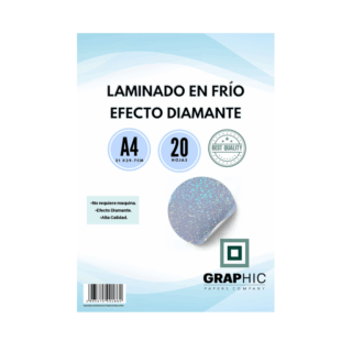 Laminado en Frio Efecto Diamante 20 Hojas A4 Gpc