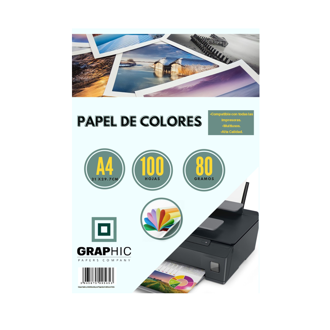 Bond de Colores 100 hojas A4 80Gr Gpc