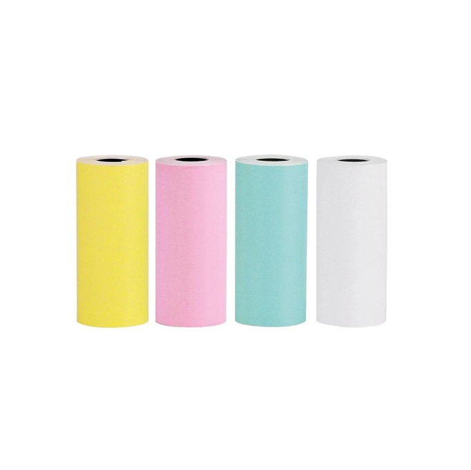 Etiqueta Adhesiva en rollo Para Impresora Portatil Colores 4und