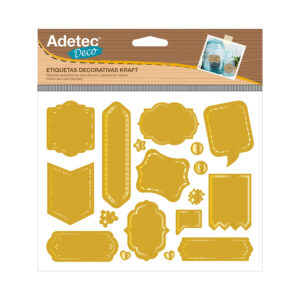Etiqueta Decorativa Kraft Diseño con Lapiz