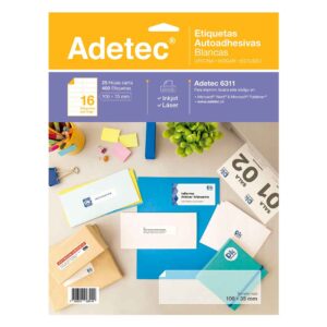 Etiqueta 106 x 35 mm 25 Hojas Adetec