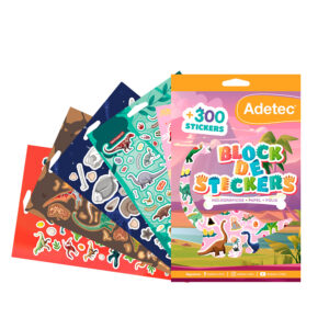 Block Stickers Holográficos de Dinosaurios Adetec