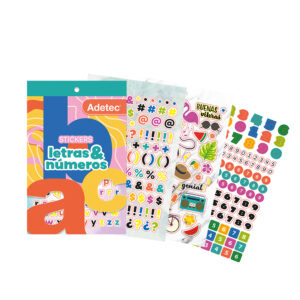 Block Stickers Letras y Numeros Adetec