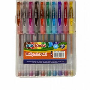 Bolígrafos Gel Selloschool (10 colores)