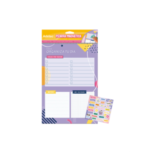 Pizarra Magnética Planner Diseño Juvenil Morado Adetec