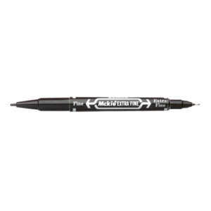Marcador Extra Fino Negro Doble Punta Zebra