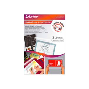 Laminado Autoadhesivo Tamaño Carta 2 Unidades Adetec