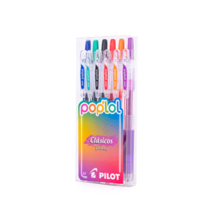 Pack Bolígrafos Gel Pilot 0.7mm Pop'lol Colores Clasicos
