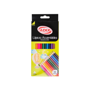 Lápices de Colores Acuarelable 12und+Pincel Adix