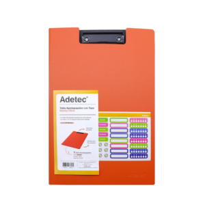 Tabla Apretapapel Con Tapa Naranja Adetec