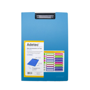 Tabla Apretapapel Con Tapa Azul Adetec