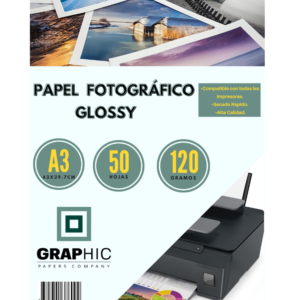 Papel Fotográfico Glossy 120gr A3 50 hjs GPC