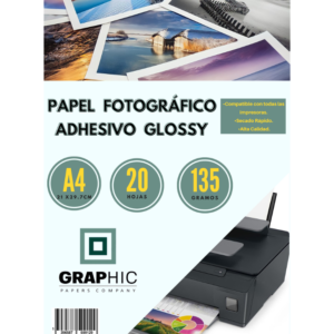 Fotográfico Adhesivo Glossy 135gr 20 Hojas A4 GPC