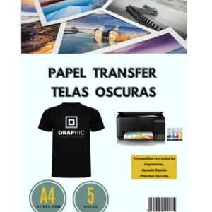 Papel Transfer Telas Oscuras 5hjs A4 GPC
