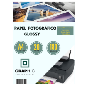 Papel Fotográfico Glossy 180gr 20 Hojas GPC