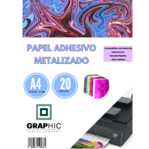 Papel Adhesivo Metalizado A4 20 Hojas GPC