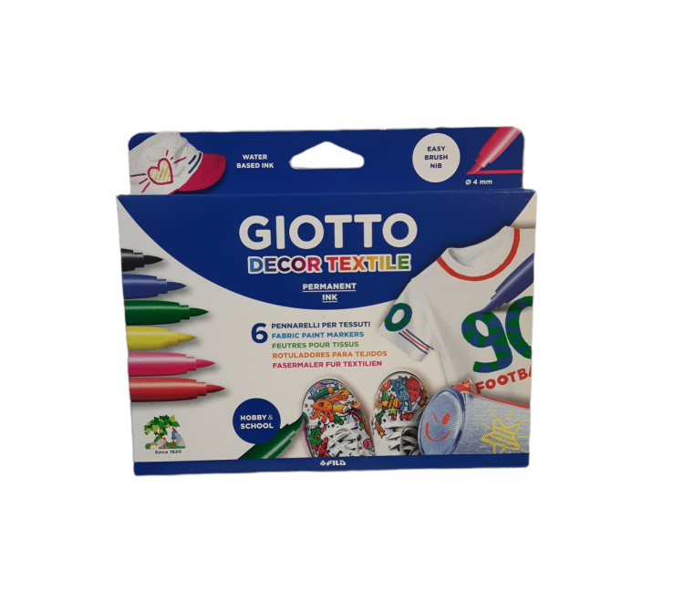 Plumones Giotto Decor Textile (6 Colores)
