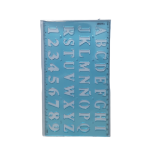 Regla 22 Cm con Plantilla de Letras