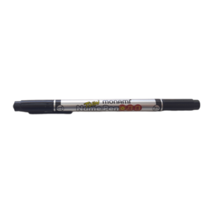 Marcador Doble Punta Monami Negro