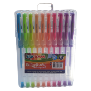 Bolígrafos Gel Pastel Selloschool (10 colores)