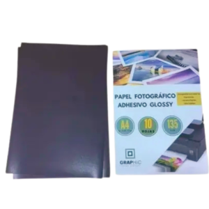 Combo 10 Papel Imantado A4 + 10 Fotográfico Adhesivo