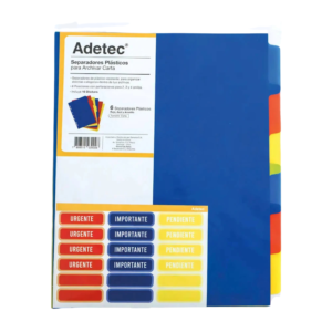 Set 6 Separadores Carta Con Stickers Adetec